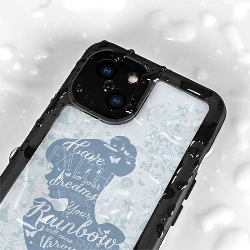Disney Cinderella Faith In Your Dreams Silhouette iPhone 15 Plus Waterproof Case